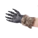 Halloween Werewolf Gloves Latex Furry Animal Hand Gloves Halloween Prop