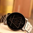 Men Quartz Watch Stainless Steel Strap Personality Dial Casual Sports Watch