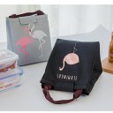 Cute Cartoon Flamingo Lunch Bag Warm Keeping Travel Picnic Food Cooler Bag