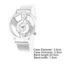 Music Note Unisex Watches Stainless Steel Strap Analog Quartz Wrist Watch