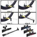 Portable Bicycle Cycle Compact ABS Plastic Pump Valves Tyre Tire Tube Inflator