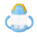 280ml Baby Cup Drinking Straw Kids Learning Milk Nibbler Safe Feeding Bottle