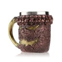 Personality 3D Carving Skeleton Cup Innovative Stainless Steel Coffee Cup