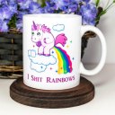 Light Magic Mug with Unicorn & Rainbow Pattern Letter Print Color Changing Cup