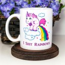 Light Magic Mug with Unicorn & Rainbow Pattern Letter Print Color Changing Cup
