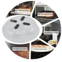Food Splatter Guard Microwave Hover Anti-Sputtering Cover With Steam Vents