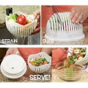 Portable Plastic 60 Seconds Salad Cutter Bowl Kitchen Fruit Vegetable Cutter