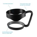 Black+grey Plastic Cups Handle for YETI 30 Oz Rambler Tumbler Two Rings