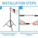 T-Shape Backdrop Stand with 150cm Crossbar & Clamps & Carry Bag