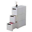 3-Tire Rolling Cart Organizer Unit with Wheels Narrow Slim Container Storage Cabinet for Bathroom Bedroom