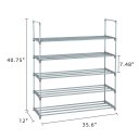 5 Tiers Shoe Rack Shoe Tower Shelf Storage Organizer For Bedroom, Entryway, Hallway, and Closet Gray Color