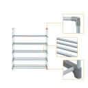 5 Tiers Shoe Rack Shoe Tower Shelf Storage Organizer For Bedroom, Entryway, Hallway, and Closet Gray Color