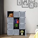 Cube Storage 12-Cube Closet Organizer Storage Shelves Cubes Organizer DIY Closet Cabinet with Doors