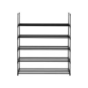 5 Tiers Shoe Rack Shoe Tower Shelf Storage Organizer For Bedroom, Entryway, Hallway, and Closet Black Color