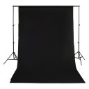 1.6*3m Non-woven Fabrics 2*3m Background Stand Photography Video Studio Lighting Kit Black &