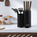 Knife Block, Cookit kitchen Universal Knife Holder without Knives, Detachable Knife Storage with Scissors Slot, Space Saver Multi-function Knife Utensil Organizer