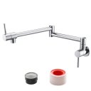 Brass Foldable Kitchen Faucet Rotatable Tap Only for Cold Water Chrome