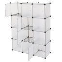 12-Cube Storage Shelf Cube Shelving Bookcase Bookshelf Organizing Closet Toy Organizer Cabinet White Color