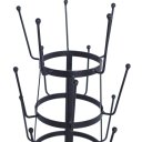 Stylish Steel Mug Tree Holder Organizer Rack Stand (Black)