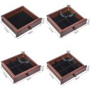Large Jewelry Organizer Wooden Storage Box 5 Layers Case with 4 Drawers, Brown