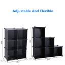 Cube Storage 6-Cube Closet Organizer Storage Shelves Cubes Organizer DIY Closet Cabinet Black