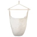 Distinctive Cotton Canvas Hanging Rope Chair with Pillows Beige