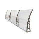 300 x 96 Household Application Door & Window Awnings Transparent Board & Gray Holder
