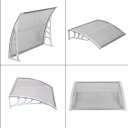100 x 80 Household Application Door & Window Awnings Transparent Board & White Holder