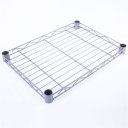 XM-207S Rectangle Carbon Steel Metal Assembly 4-Shelf Storage Rack Silver Gray