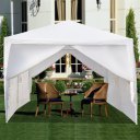 3 x 6m Six Sides Two Doors Waterproof Tent with Spiral Tubes White