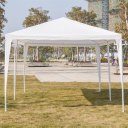 3 x 6m Six Sides Two Doors Waterproof Tent with Spiral Tubes White