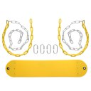 Heavy Duty Swing Seat Set Accessories Replacement Swings Slides Gyms Outdoor  yellow