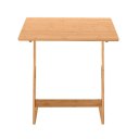 60x40x65cm Z-shaped Bamboo Sofa Side Table Sandal Wood Color