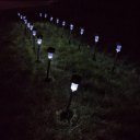 24pcs 5W High Brightness Solar Power LED Lawn Lamps with Lampshades White & Silver