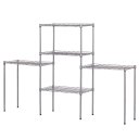 Changeable Assembly Floor Standing Carbon Steel Storage Rack Silver