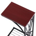 30.5 x 21 x 54cm Sofa Table / Coffee Table C-type Table Cross Line Brown Desktop