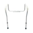Stand Alone Toilet Safety Grab Rail Silver
