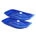 2 Packs Snow Sled, 35'' Heavy Duty Plastic Winter Downhill Sleds w/Pull Rope & 2 Handles for Kids Teens