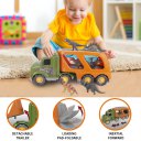 Car Truck Toy for 3 4 5 6 Years Old Boys and Girls, Dinosaur Transport Truck Including T-Rex, Pterodactyl, Brachiosaurus, for Boys & Girls