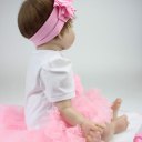 Pink Princess Skirt Fashionable Play House Toy Lovely Simulation Baby Doll with Clothes Size 22
