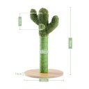 Cactus Cat Scratching Post 21.7'' Cat Scratcher with Sisal Rope for Small & Medium Cats Kittens Green