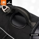 Professional Dog Harness Adjustable Pet Body Harness Vest Visible at Night Outdoor Training Harnesses Premium Quality Chest Straps No-Pull Effect--(black,size L)