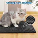 Cat Litter Mat, Kitty Litter Trapping Mat, Double Layer Mats with MiLi Shape Scratching design, Urine Waterproof, Easy Clean, Scatter Control 21