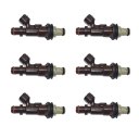 6Pcs Fuel Injector With Connector Plug Harness Pigtail Wire Replacement For Toyota Tacoma Tundra 4Runner V6 3.4L23250-62040