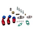 Complete kits turbo oil return 10 AN+ braided feed lines for Honda T3 T4 T04E@VWGQ