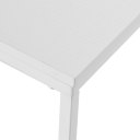 48*28*58cm C Type Single Layer MDF Iron Rectangle White Triamine Side Table White Spray
