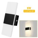 2Pack White 6W Modern Sconce LED Wall Light Up Down Lamp Indoor Outdoor Lighting