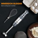 Immersion Hand Blender, 5-in-1 Multi-Function 12 Speed 800W Stainless Steel Handheld Stick Blender with Turbo Mode, 600ml Beaker, 500ml Chopping Bowl, Whisk, Frother Attachments, BPA-Free