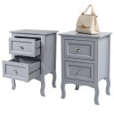 2pcs Country Style Two-Tier Night Tables Large Size Grace